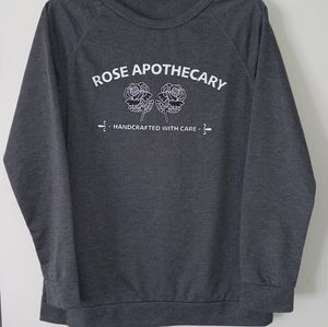 Rose Apothecary Schitts Creek long sleeve sweatshirt gray M
